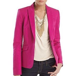 MNG Mango Pink Fuchsia Single Button Blazer 10